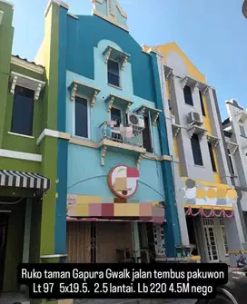 JUAL RUKO TAMAN GAPURA CITRALAND JALAN LEBAR