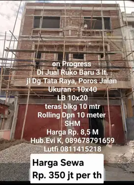 Disewakan Ruko 3 lt di Dg Tata Raya Makassar