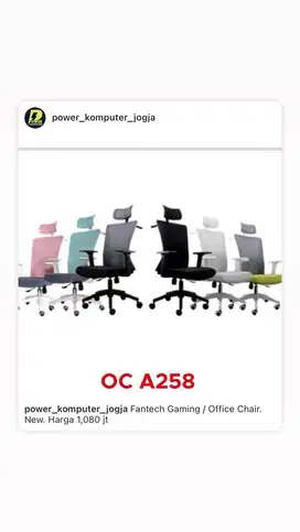 Fantech Gaming / Office Chair. New. Harga 1,080 jt