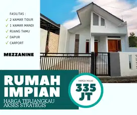 RUMAH CANTIK AKSES STRATEGIS 2 KAMAR HALAMAN LUAS HANYA 325 JUTAAN