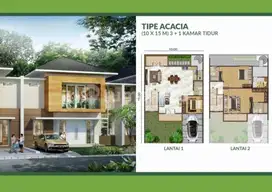 Dijual Rumah Cluster Orchestra Beach Uk 10x15 Posisi Badan