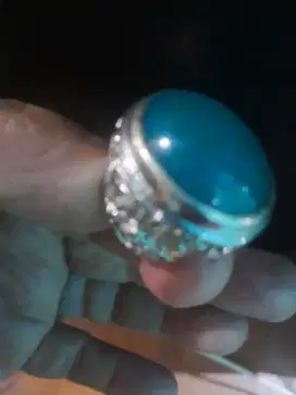 Di jual batu bacan plong mulus ring alpaka super minat wa