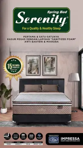 Springbed  Serenity  Pocket Spring With Latex Uk 160 Murah Jogja(dwi)