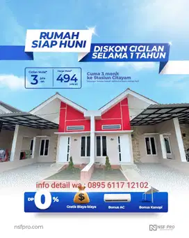 Rumah di Depok discount cicilan 12bln x 1jt