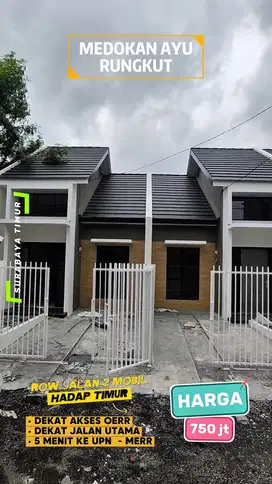 Rumah Baru, Free Biaya², Cukup UTJ saja Di Rungkut, Medokan Ayu, OERR