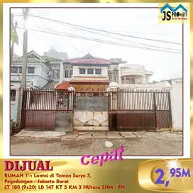 DIJUAL RUMAH MURAH LANTAI 9 X 20 DITAMAN SURYA CENGKARENG JAKARTA