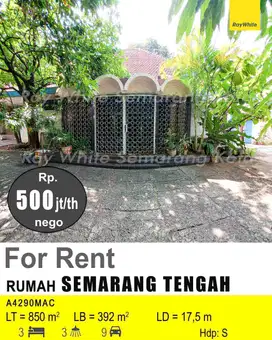 DISEWAKAN RUMAH DI SEMARANG TENGAH A4290