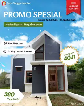 Rumah impian Anda harga terjangkau di Bandung Timur