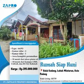 Jual rumah siap huni di balai gadang padang