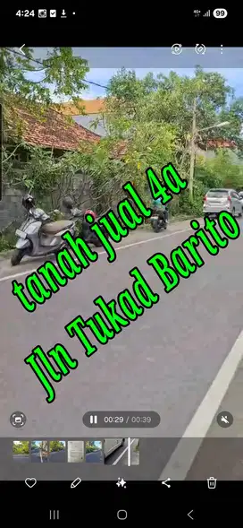 Dijual Tanah 3,95a di Jln Tukad Barito Denpasar Selatan Bali