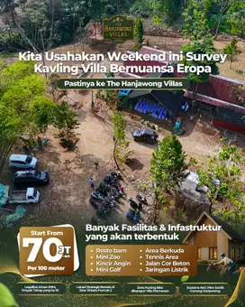 Dijual tanah murah legalitas SHM View pegunungan gunung HANJAWONG