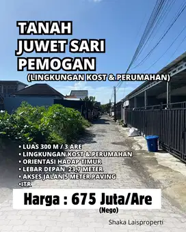 Dijual Tanah MURAH Jalan Juwet Sari Pemogan Denpasar Selatan