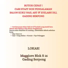 SALON KUKU NAIL ART LOWONGAN KERJA MENARIK
