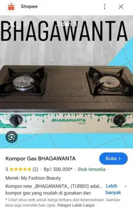 Kompor 2 tungku