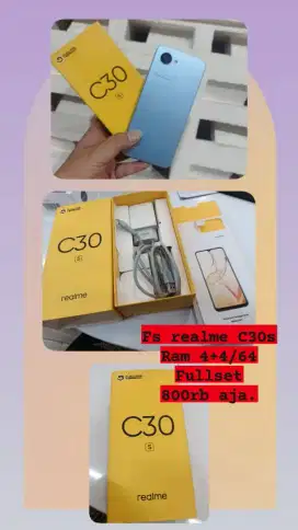 FS REALME C30 RAM 4+4/64 FULLSET NOMINUS