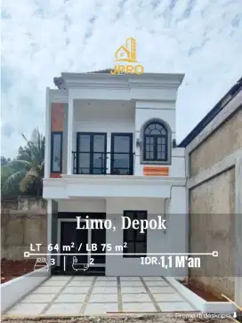 Rumah 2 Lantai Siap Huni di Limo, Depok – Desain Modern Elegan! hbb