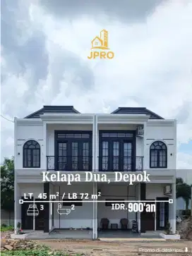 UNIT TERBATAS! Rumah 2 Lantai Mewah di Kelapa Dua, Depok hbb