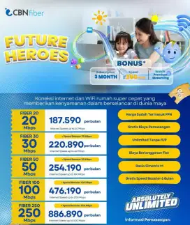 PEMASANGAN INTERNET CBN