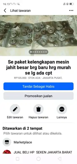 Se paket part mesin jahit besar brg baru hrg murah se lg ada cpt