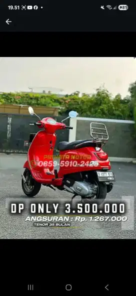 DP 3,5 Jutaan Piaggio Vespa LX 125 I-GET FACELIFT 2019
