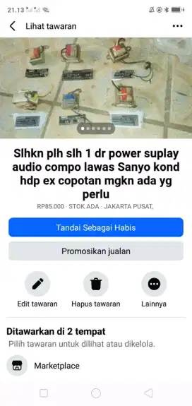 Slhkn plh slh 1 dr power suplay audio lawas Sanyo kond hdp ex copotan