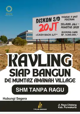 Kavling Siap Bangun Syariah di Kota Purwakarta - Diskon 20JT + SHM