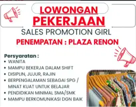 Dibutuhkan SPG penempatan plaza renon, Denpasar