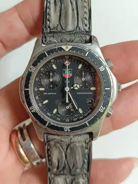Tag Heu€r 2000 chronograph 7 jarum vintage original bekas sangat bagus