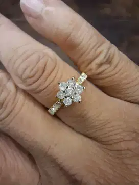 Cincin perak berlian eropa