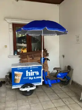 Gerobak kopi keliling sepeda listrik coffe