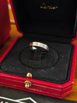 Cartier Ring white Gold with diamond fullset invoice size 54