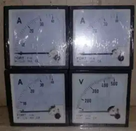Alat listrik amper meter & volt meter merek fort 4pcs