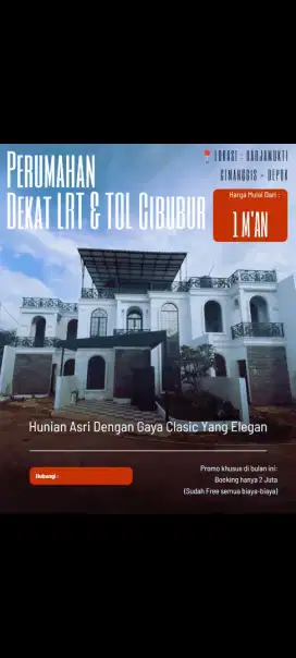 di jual rumah minimalis modern nuansa eropa termurah di depok
