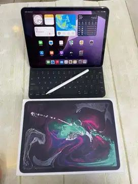 Ipad pro 2018 11-inch 256gb free keybord pencil original bekas