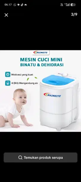 Mesin cuci portable mini
