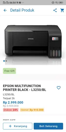 EPSON MULTIFUNCTION PRINTER BLACK L3250