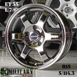 Volkrays TE37 R15 Blackchrome 5/114.3