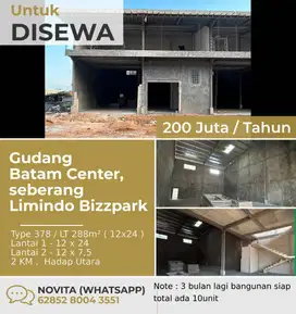 Gudang Batam Center, seberang Limindo Bizzpark