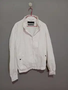 Jaket bombers  zara warna putih size L