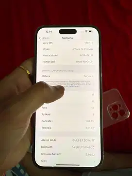 Iphone 14 pro max 1 TB warna gold