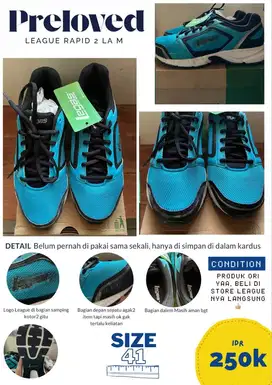 PRELOVED SEPATU LEAGUE ORI | LEAGUE RAPID 2 LA M