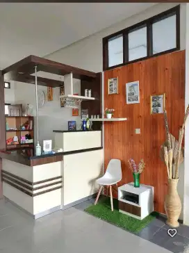 Minibar, partisi loket, meja brilink, meja dapur