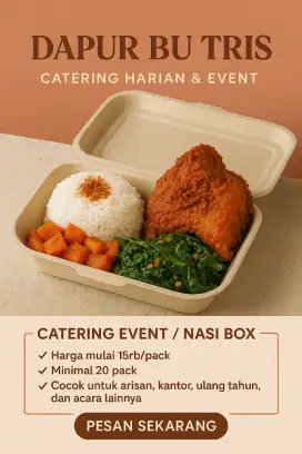 Dapur Bu Tris terima catering harga mulai 15rban