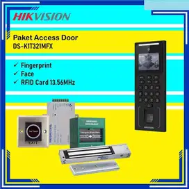 PAKET ACCESS DOOR HIKVISION FACE DAN FINGER SLIM FULL SET PEMASANGAN