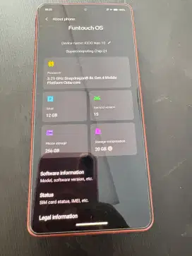 Iqoo Neo 10 12/256GB Orange Blaze Garansi 2 tahun