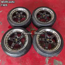 Velg hsr + ban r18 5x114,3 innova camry accrd civic dll