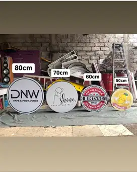Neon box bulat , kotak , huruf timbul , papan nama , dll segala bentuk