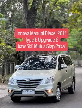 innova Diesel Manual E upgrade G 2014 pk an 2015 bandung murah solar