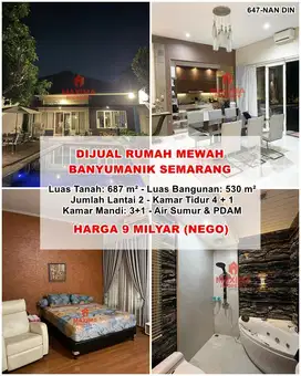Rumah mewah ada kolam renang di banyumnaik