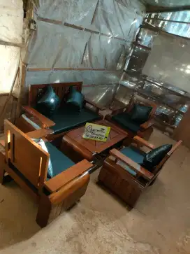 Kursi tamu minimalis domini set matras full kayu jati